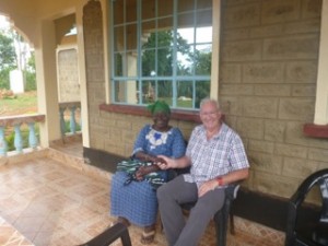 Roger with Mama Sarah Obama